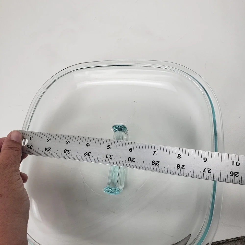 Pyrex 680C Clear Glass Replacement Lid for 2 Quart Square Casserole Dish 9.5in